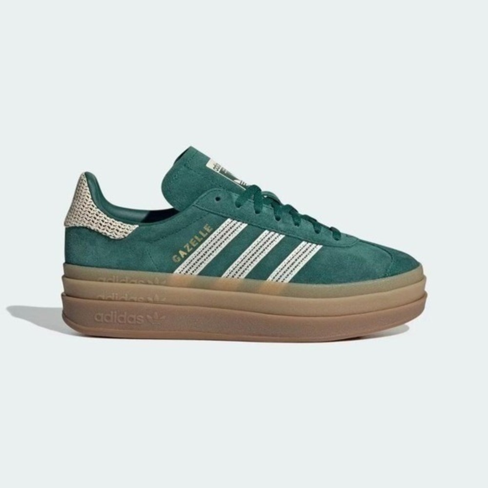 11W‎ / 10M - [NEW] Women's adidas Gazelle Bold Shoes 'Green' JS3358